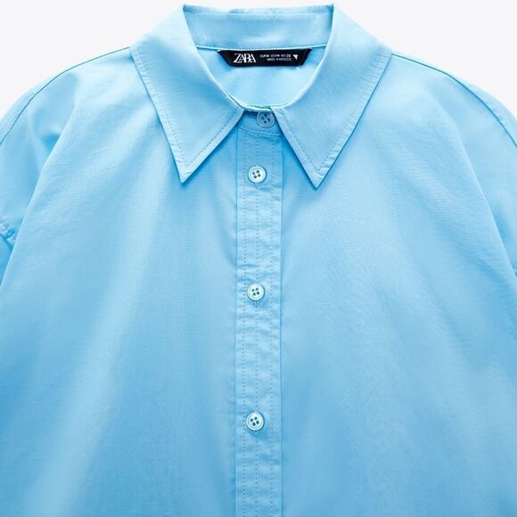 Zara Poplin Button Down Shirt New - Picture 3 of 6